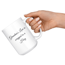 Load image into Gallery viewer, Grandma&#39;s Love Wrapped in a Hug Mug | Gifts for Grandmas | Coffee Mug
