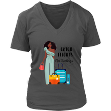 Load image into Gallery viewer, Catch Flights Not Feelings No. 4 | Travel The World | T-Shirt for Her | Girls Trip
