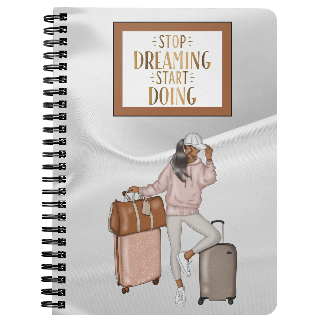 Stop Dreaming Travel Journal | Travel Notebook | World Travel Book | Afro Girl Travel