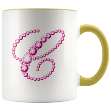 Load image into Gallery viewer, Initial C | Monogram Coffee Mug | Custom Letter Mug | Bling Style | Initial Letter Cup
