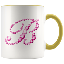 Load image into Gallery viewer, Initial B - Monogram Coffee Mug - Custom Letter Mug - Bling Style Initial Letter Cup
