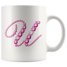 Load image into Gallery viewer, Initial U | Monogram Coffee Mug | Custom Letter Mug | Bling Style | Initial Letter Cup
