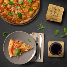 Load image into Gallery viewer, Wake Up and Grind Bamboo Coasters

