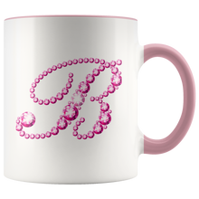 Load image into Gallery viewer, Initial B - Monogram Coffee Mug - Custom Letter Mug - Bling Style Initial Letter Cup
