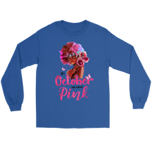 Load image into Gallery viewer, In October We Wear Pink Long  Sleeve Tee Shirt | Breast Cancer | Cancer Awareness Month | Cancer Survivor
