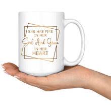Load image into Gallery viewer, Fire In Her Soul | Coffee Mug | Gifts for Her | Beverage | Hot or Cold | Boss Lady | Gold Motivation
