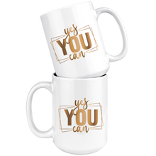 Load image into Gallery viewer, Yes You Can | Gold Motivation | Gifts for Her | Affirmations | Coffee Mug | Hot or Cold
