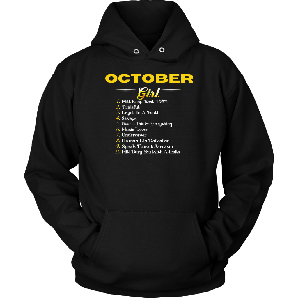 October Girl | Birthday Hoodie | Queens are Born In October | Birthday Hoodie