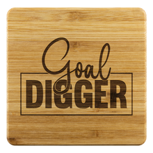 Load image into Gallery viewer, Goal Digger Bamboo Coasters
