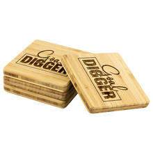 Load image into Gallery viewer, Goal Digger Bamboo Coasters
