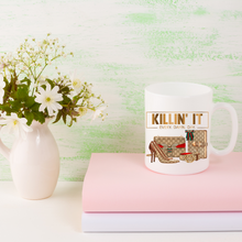 Load image into Gallery viewer, Killing It | 15 oz Mug | Coffee Mug | Gifts for Her | Hot or Tea Beverage | Gold Motivation
