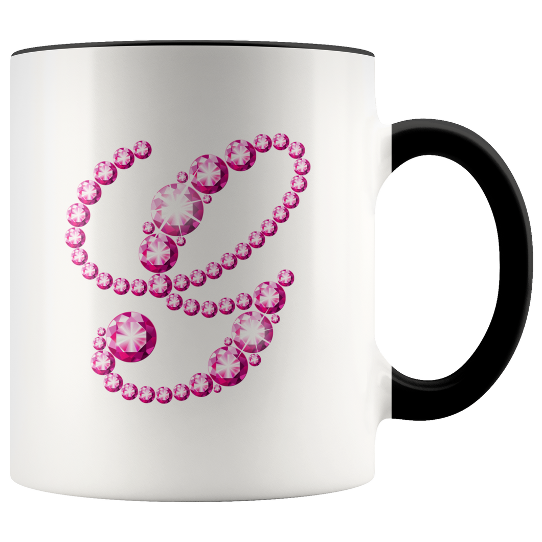 Initial G | Monogram Coffee Mug | Custom Letter Mug | Bling Style | Initial Letter Cup