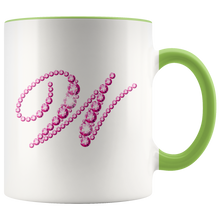 Load image into Gallery viewer, Initial W | Monogram Coffee Mug | Custom Letter Mug | Bling Style | Initial Letter Cup
