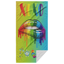 Load image into Gallery viewer, Rainbow Dripping Lip Beach Towel | Summer Gifts | Travel Towel | Salt Life | Gifts for Her
