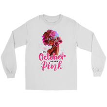 Load image into Gallery viewer, In October We Wear Pink Long  Sleeve Tee Shirt | Breast Cancer | Cancer Awareness Month | Cancer Survivor

