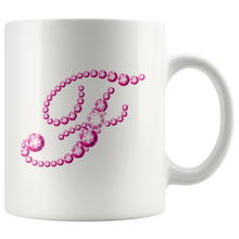 Load image into Gallery viewer, Initial F | Monogram Coffee Mug | Custom Letter Mug | Bling Style | Initial Letter Cup
