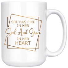 Load image into Gallery viewer, Fire In Her Soul | Coffee Mug | Gifts for Her | Beverage | Hot or Cold | Boss Lady | Gold Motivation
