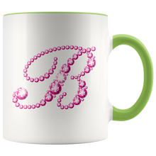 Load image into Gallery viewer, Initial B - Monogram Coffee Mug - Custom Letter Mug - Bling Style Initial Letter Cup
