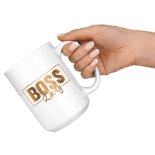 Load image into Gallery viewer, Boss Lady 15 oz. Mug | Gold Motivation | Beverages | Drinkware | Coffee Mug
