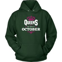 Load image into Gallery viewer, Queens Born In October | October Birthday | Birthday Gifts for Her | Zodiac Hoodie | Libra
