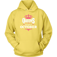 Load image into Gallery viewer, Queens Born In October | October Birthday | Birthday Gifts for Her | Zodiac Hoodie | Libra
