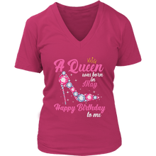 Load image into Gallery viewer, May Birthday Queen | Birthday Gifts for Her | Happy Birthday T-Shirt
