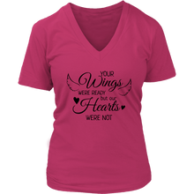 Load image into Gallery viewer, OUR Wings Were Ready but My Heart Was Not T-shirt, Funeral, Memorial, Rest In Heaven
