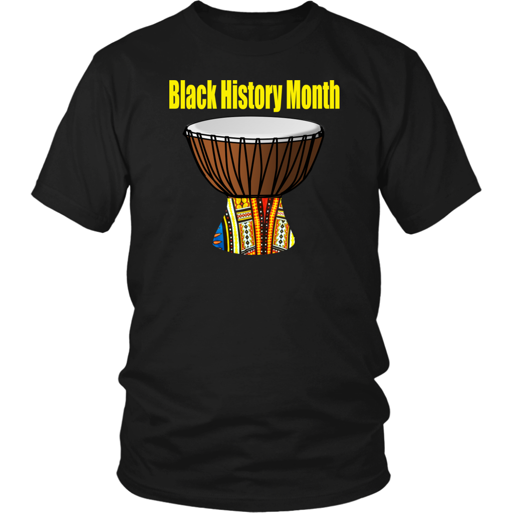 Black History Month African Drum Short Sleeve T-Shirt