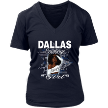 Load image into Gallery viewer, Dope Cowgirls | NFL Shirt | Football | V-Neck T-Shirt
