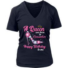 Load image into Gallery viewer, November Birthday Queen | Birthday Gifts for Her | Happy Birthday T-Shirt
