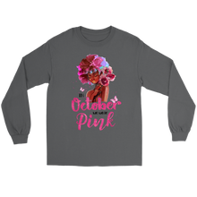 Load image into Gallery viewer, In October We Wear Pink Long  Sleeve Tee Shirt | Breast Cancer | Cancer Awareness Month | Cancer Survivor
