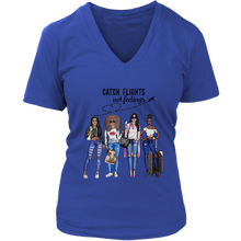 Load image into Gallery viewer, Catching Flights Not Feelings No. 5 | Travel The World | T-Shirt for Her | Girls Trip
