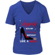 Load image into Gallery viewer, Stepping into my February Birtday Black Heel Like a Boss T-Shirt - February Birthday Gifts
