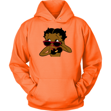 Load image into Gallery viewer, Betty Boop with Glasses Hoodie| Betty Boop Afro Girl | Betty Boop Merchandise
