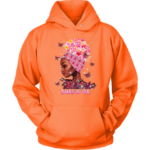 Load image into Gallery viewer, Breast Cancer Survivor Hooded Sweatshirt | October | Breast Cancer Month | Cancer Awareness
