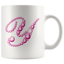 Load image into Gallery viewer, Initial Y | Monogram Coffee Mug | Custom Letter Mug | Bling Style | Initial Letter Cup
