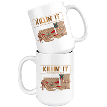 Load image into Gallery viewer, Killing It | 15 oz Mug | Coffee Mug | Gifts for Her | Hot or Tea Beverage | Gold Motivation
