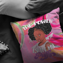 Load image into Gallery viewer, The Power is in your Puff Pillow (Pink)
