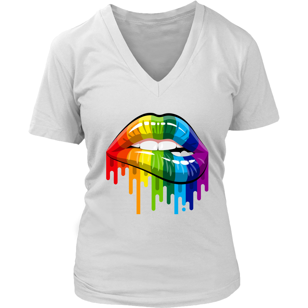 Rainbow Dripping Lips