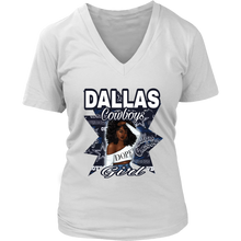 Load image into Gallery viewer, Dope Cowgirls | NFL Shirt | Football | V-Neck T-Shirt
