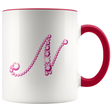 Load image into Gallery viewer, Initial N | Monogram Coffee Mug | Custom Letter Mug | Bling Style | Initial Letter Cup
