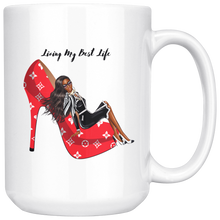 Load image into Gallery viewer, My Best Life Mug | Gifts for Her | Coffee Mug | Red Shoes
