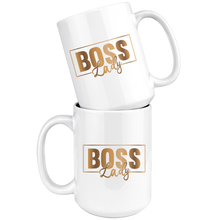 Load image into Gallery viewer, Boss Lady 15 oz. Mug | Gold Motivation | Beverages | Drinkware | Coffee Mug
