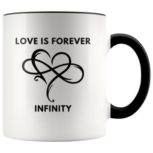 Load image into Gallery viewer, Love is Forever Infinity Hot &amp; Cold Beverage Mug
