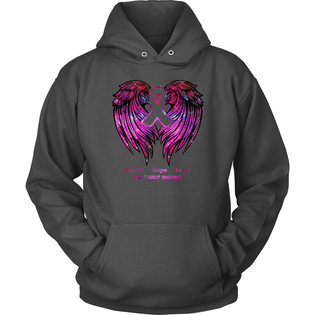 Breast Cancer Sweatshirt with Wings | October | Breast Cancer Month | Cancer Awareness | Pink Month