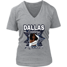 Load image into Gallery viewer, Dope Cowgirls | NFL Shirt | Football | V-Neck T-Shirt
