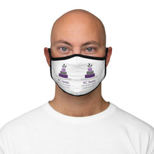 Load image into Gallery viewer, Fitted Polyester Face Mask - KC Sweets - White Background
