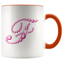 Load image into Gallery viewer, Initial F | Monogram Coffee Mug | Custom Letter Mug | Bling Style | Initial Letter Cup
