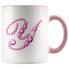 Load image into Gallery viewer, Initial Y | Monogram Coffee Mug | Custom Letter Mug | Bling Style | Initial Letter Cup
