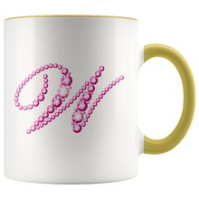 Load image into Gallery viewer, Initial W | Monogram Coffee Mug | Custom Letter Mug | Bling Style | Initial Letter Cup
